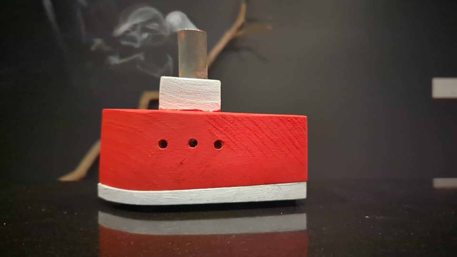 Steamship Incense Burner - Red