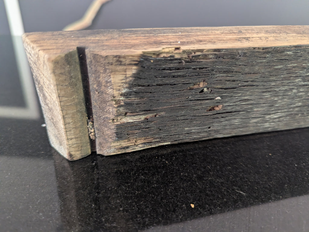 Oak Whiskey Barrel Stave Candle Holder
