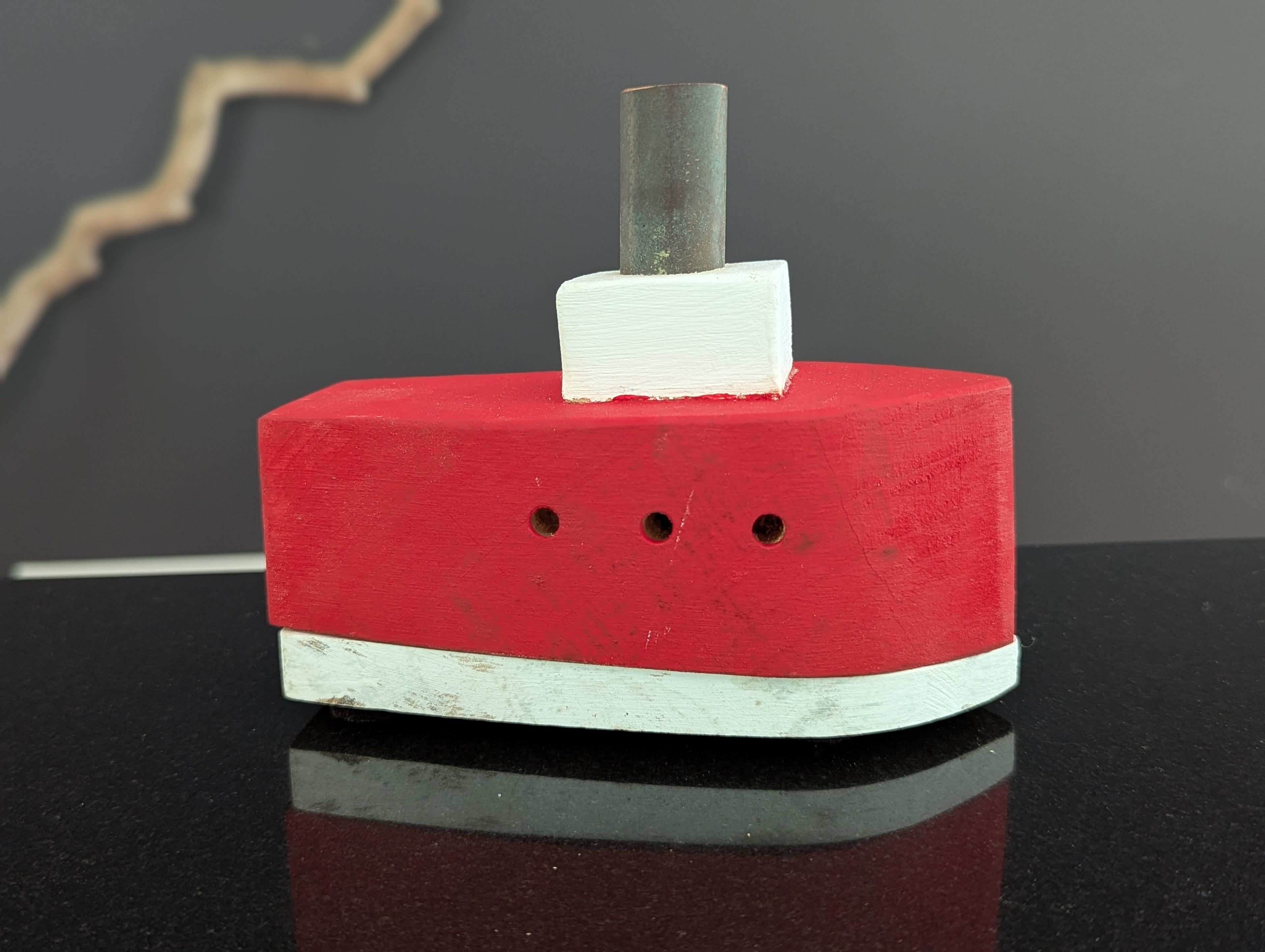 Steamship Incense Burner - Red