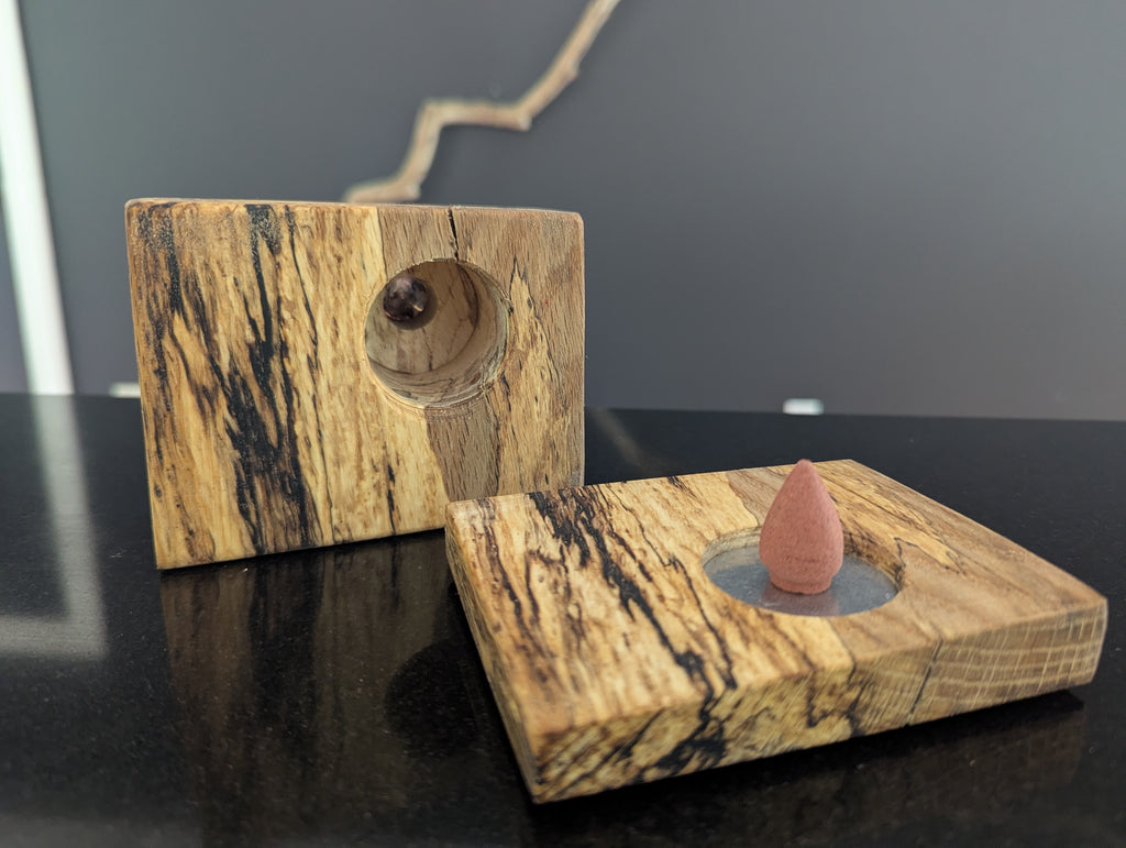 Cozy Incense Cabin - Spalted Oak