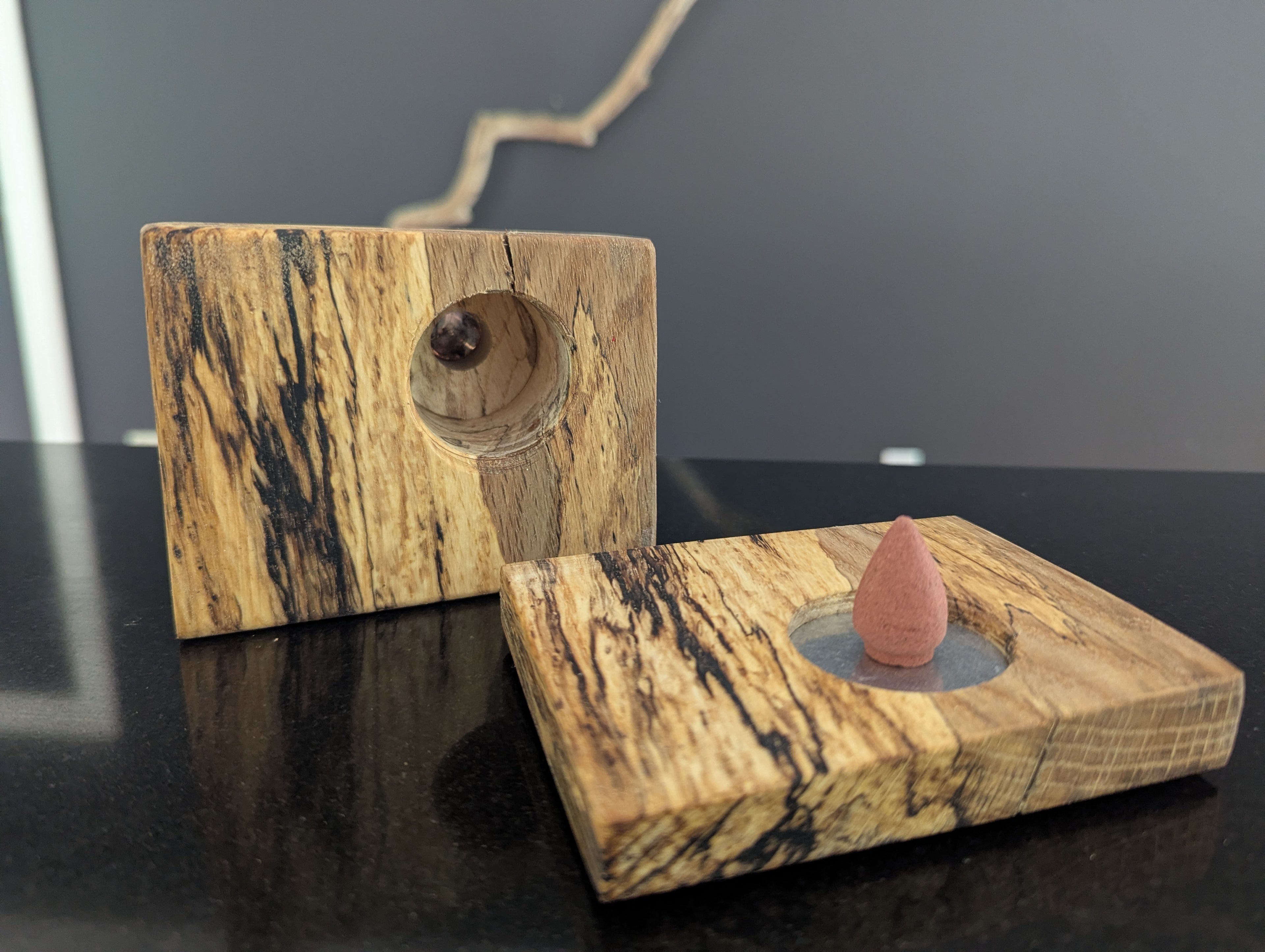 Cozy Incense Cabin - Spalted Oak